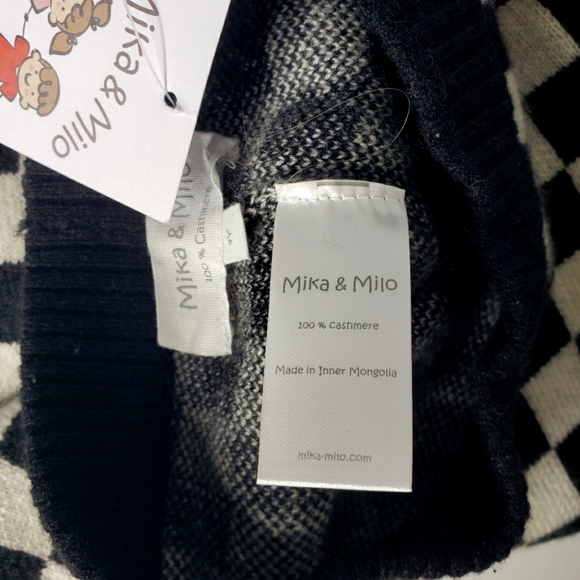 100% Cashmere Checked Square Domino Gingham Jogger Style Unisex Winter Play Pant - Picture 6 of 9